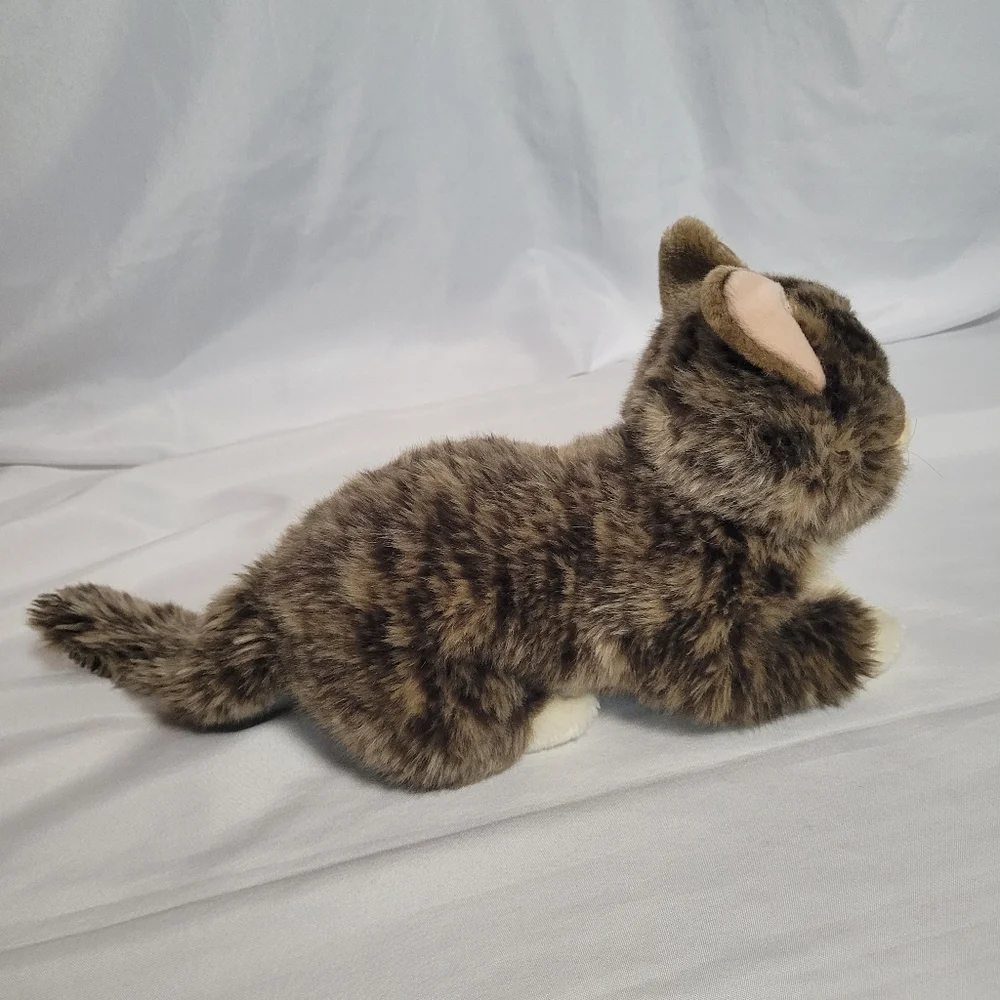 Cuddle Barn Lil Bub Tabby Cat Kitten Plush Green Eyes 16